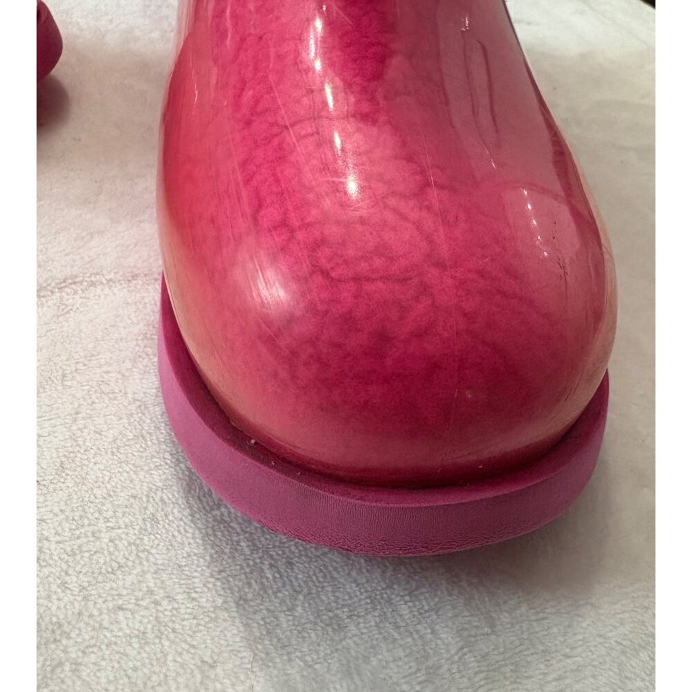 UGG Classic Clear Pink Mini Rain Waterproof Boot Womens Size 6 - Picture 12 of 16